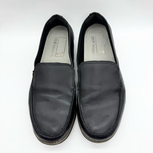 True Linkswear Mens Slip On Golfing Loafer Black 12 Golf Sport Business Office - Picture 4 of 11
